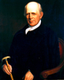 Painting of Naphtali Phillips, 3/4 length, seated in armchair, holding walking stick in right hand