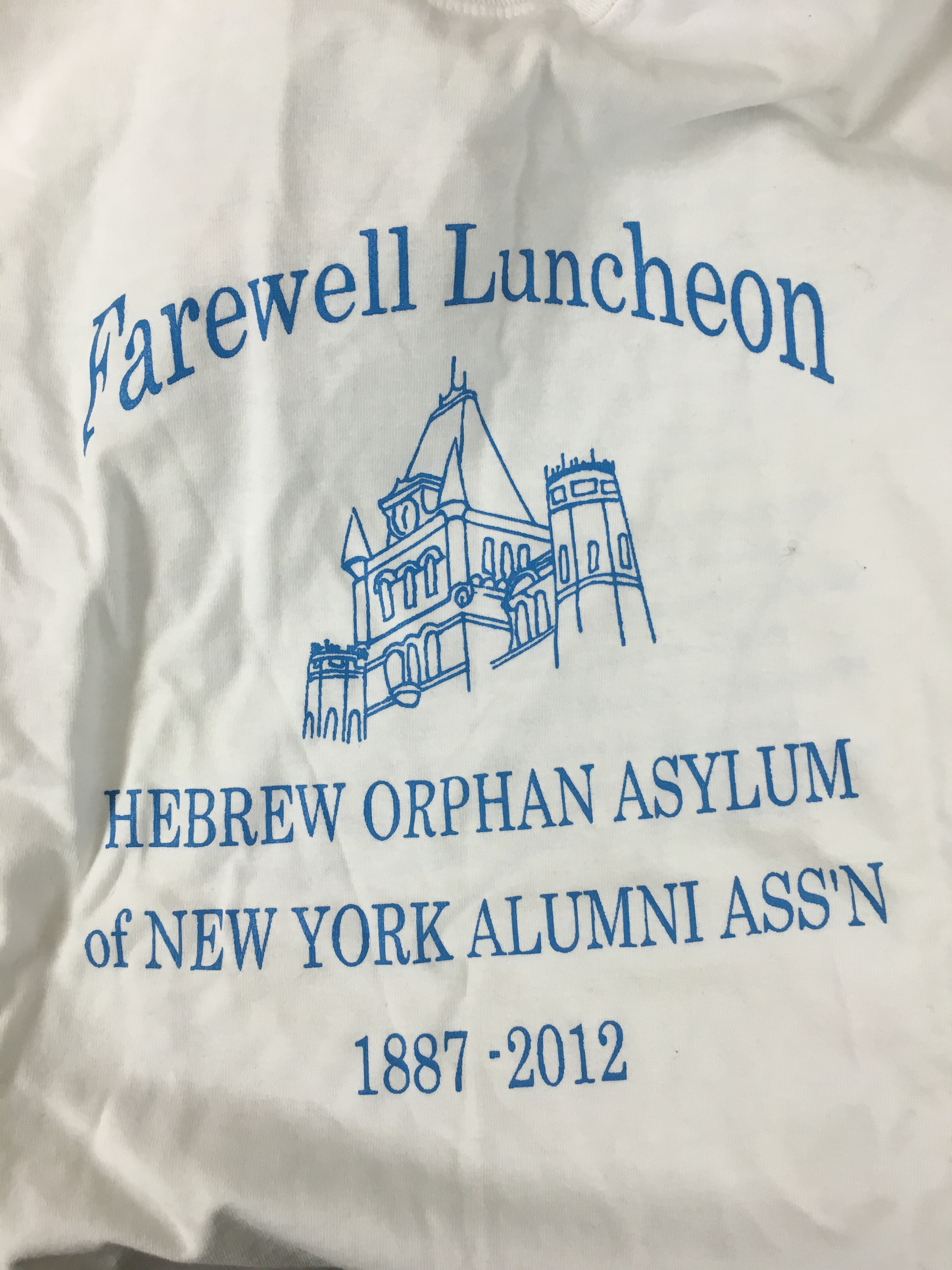 Farewell Luncheon Hebrew Orphan Aslyum of New York Alumni Association 1887-2012