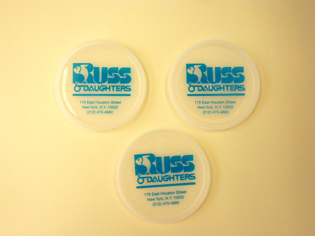 Russ and Daughters Branded Takeout Container Lids