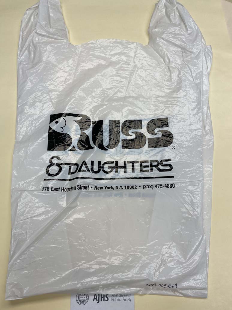 Russ & Daughters Plastic Bag with Logo Design and Address
