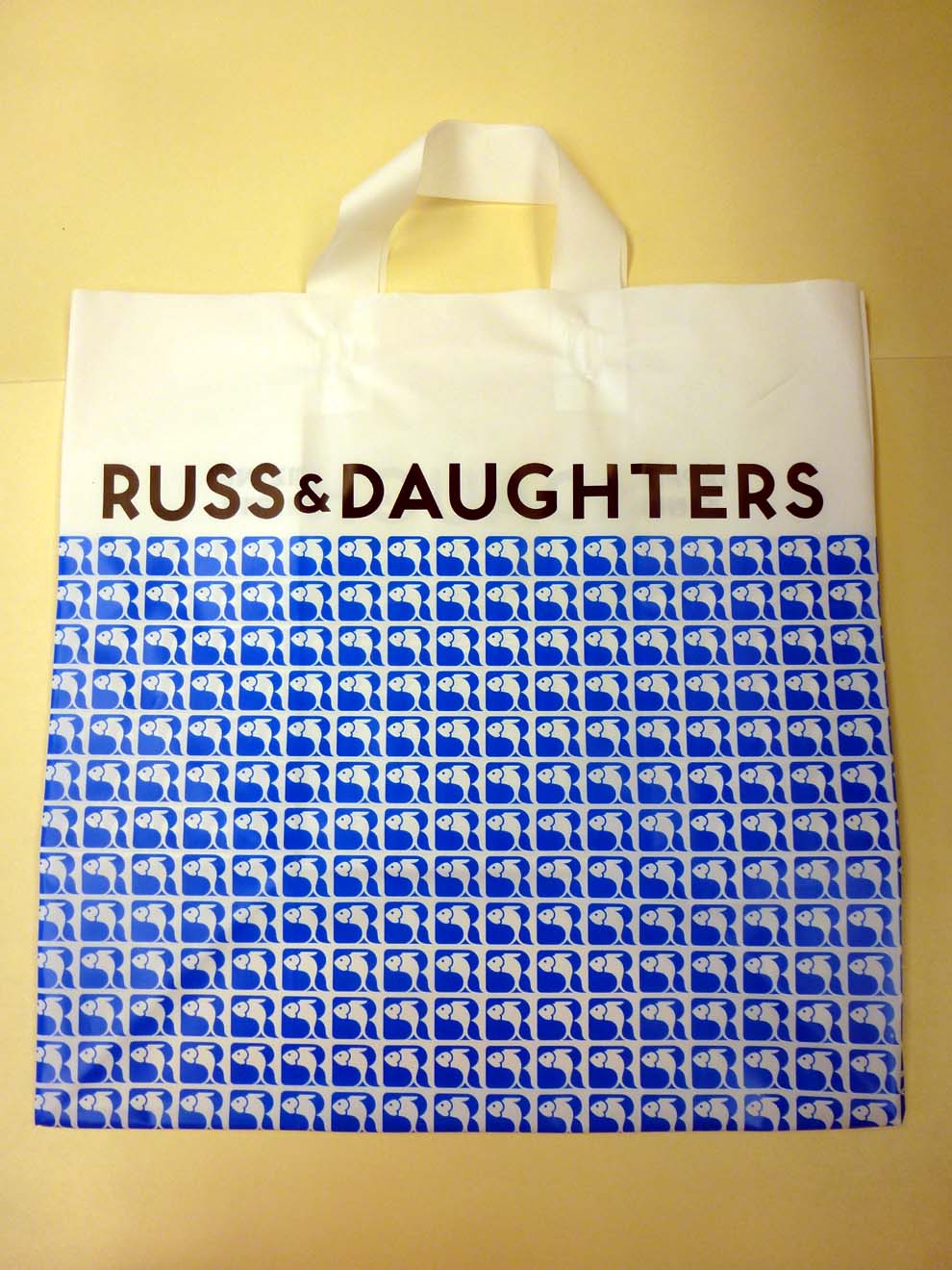 Russ & Daughters with fish logo